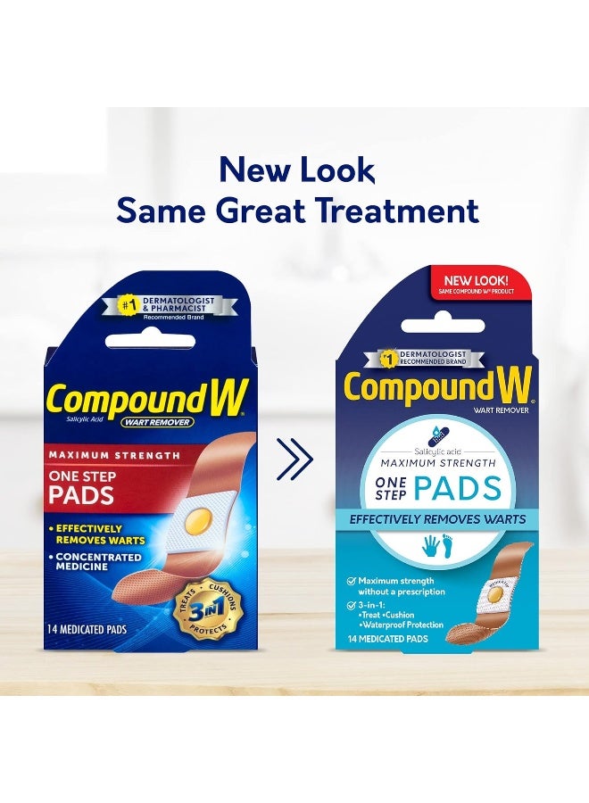 Compound W Wart Remover Maximum Strength One Step Pads Pack of 14 Each - Image 2